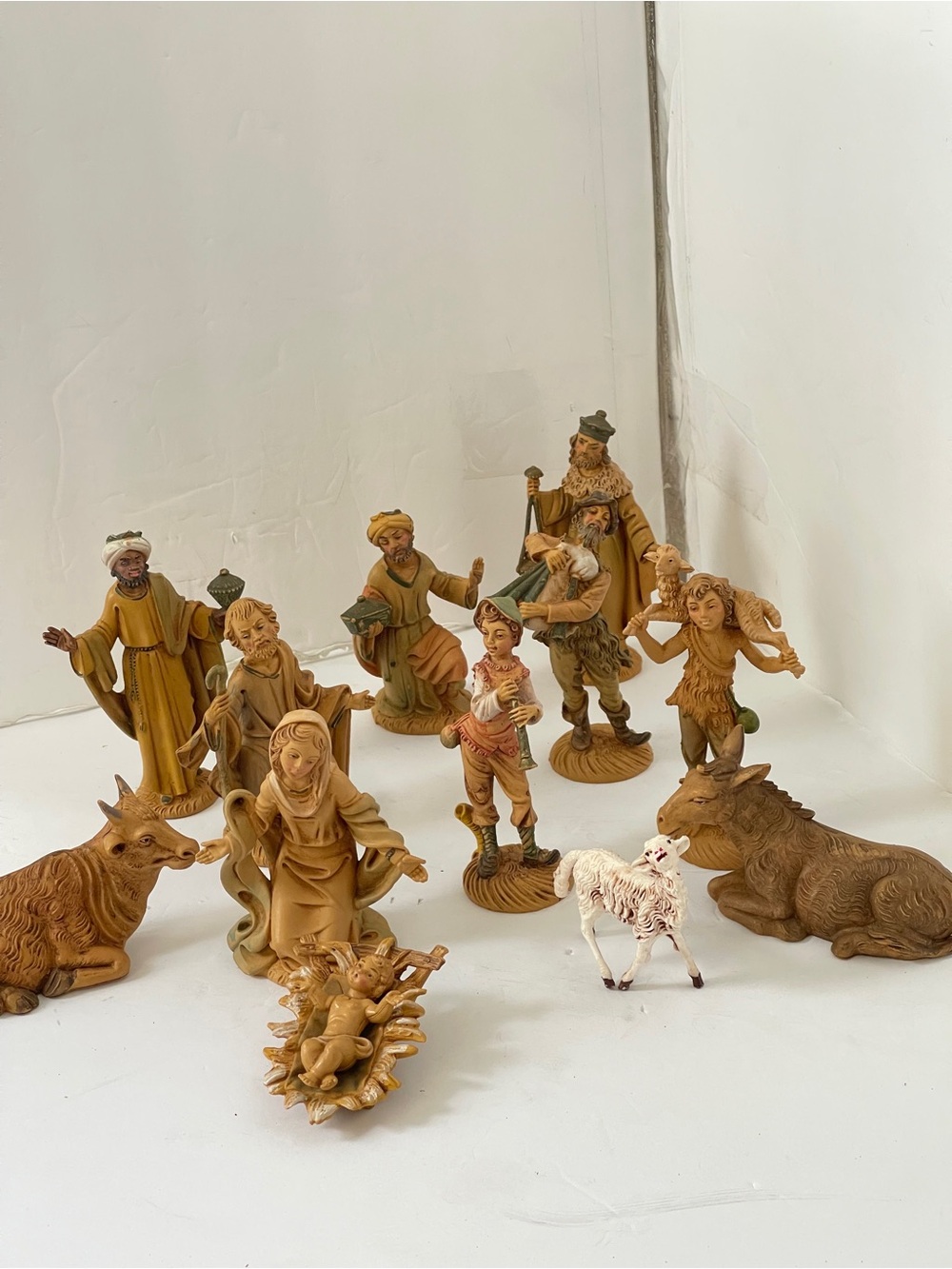 Beige and Cream Nativity Figurine Set - Classic Holiday Decor